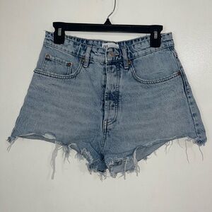 ZARA High Waist Denim Shorts